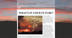 Desktop Screenshot of criticalmass2020.weebly.com