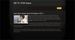 Desktop Screenshot of irctcpnrstatus.weebly.com