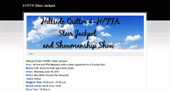 Desktop Screenshot of hillsidecritterjackpot.weebly.com