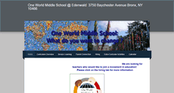 Desktop Screenshot of oneworldmiddleschool.weebly.com