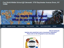 Tablet Screenshot of oneworldmiddleschool.weebly.com