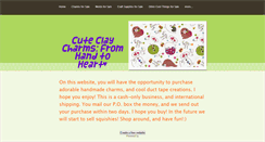Desktop Screenshot of cuteclaycharmsfromhandtoheart.weebly.com