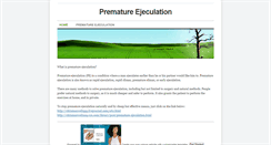 Desktop Screenshot of prematureejeculation.weebly.com