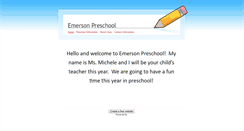 Desktop Screenshot of emersonpreschool.weebly.com