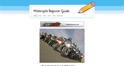 Desktop Screenshot of motorcyclebeginnerguide.weebly.com