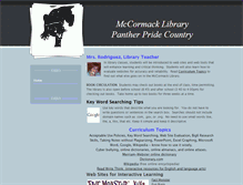 Tablet Screenshot of mccormacklibrary.weebly.com