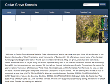 Tablet Screenshot of cedargrovekennels.weebly.com