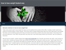 Tablet Screenshot of howtoloseweightfastestway.weebly.com