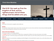 Tablet Screenshot of christaloneministries.weebly.com