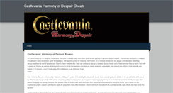 Desktop Screenshot of castlevaniaharmonyofdespaircheat.weebly.com