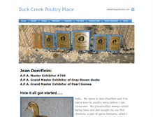 Tablet Screenshot of duckcreekpoultryplace.weebly.com