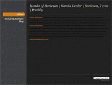 Tablet Screenshot of hondaofburleson.weebly.com