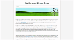 Desktop Screenshot of gorillasafari.weebly.com