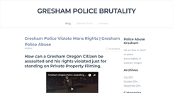 Desktop Screenshot of greshampolicebrutality.weebly.com