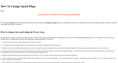 Desktop Screenshot of howtochangesparkplugs.weebly.com