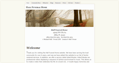 Desktop Screenshot of hallfuneralhome.weebly.com