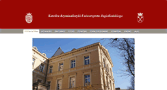 Desktop Screenshot of katedrakryminalistyki.weebly.com