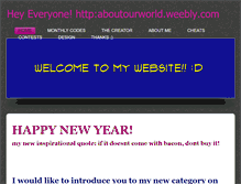 Tablet Screenshot of aboutourworld.weebly.com