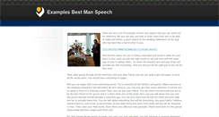 Desktop Screenshot of examplesbestmanspeech.weebly.com
