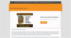 Desktop Screenshot of abovegroundpooldecks.weebly.com