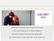 Tablet Screenshot of leahandmattswedding.weebly.com