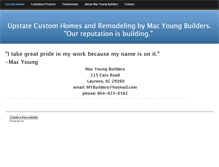 Tablet Screenshot of macyoungbuilders.weebly.com