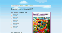 Desktop Screenshot of brooklinesummerreading.weebly.com