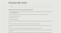 Desktop Screenshot of frontiervillegameguide.weebly.com