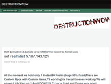 Tablet Screenshot of destructionwow.weebly.com