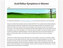 Tablet Screenshot of acidrefluxsymptomsinwomen.weebly.com