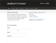 Tablet Screenshot of andrews-corner.weebly.com