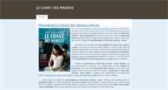 Desktop Screenshot of lechantdesmarieesmovie.weebly.com