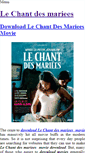 Mobile Screenshot of lechantdesmarieesmovie.weebly.com