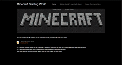 Desktop Screenshot of minecraftstartingworld.weebly.com