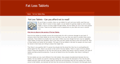 Desktop Screenshot of fatlosstablets.weebly.com