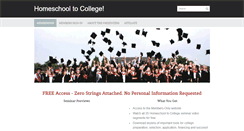 Desktop Screenshot of homeschooltocollege.weebly.com