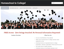Tablet Screenshot of homeschooltocollege.weebly.com