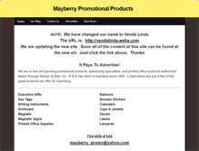 Tablet Screenshot of mayberrypromotionalproducts.weebly.com