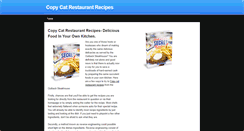 Desktop Screenshot of copycatrestaurantrecipes.weebly.com