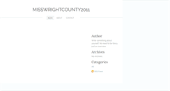 Desktop Screenshot of misswrightcounty2011.weebly.com