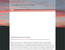 Tablet Screenshot of chauffeurcarhire.weebly.com