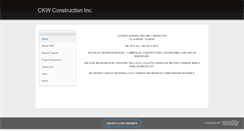 Desktop Screenshot of ckwconstruction.weebly.com