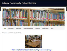 Tablet Screenshot of albanycommunityschoollibrary.weebly.com