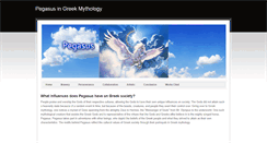 Desktop Screenshot of pegasusingreekmyth.weebly.com