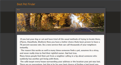Desktop Screenshot of bestpetfinder.weebly.com