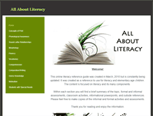 Tablet Screenshot of allaboutliteracy.weebly.com