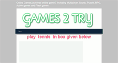 Desktop Screenshot of games2try.weebly.com