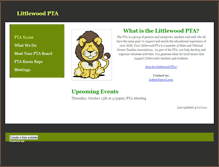 Tablet Screenshot of littlewoodpta.weebly.com