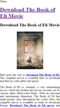 Mobile Screenshot of download-thebookofeli.weebly.com