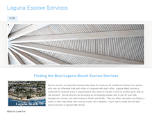 Tablet Screenshot of lagunaescrowservices.weebly.com